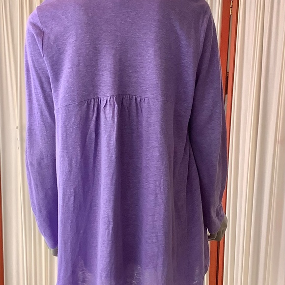 J.Jill Love Linen Purple Tank Top And Open-Front Cardigan Set Size Small - Picture 8 of 12